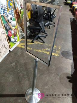 Metal sign display stand