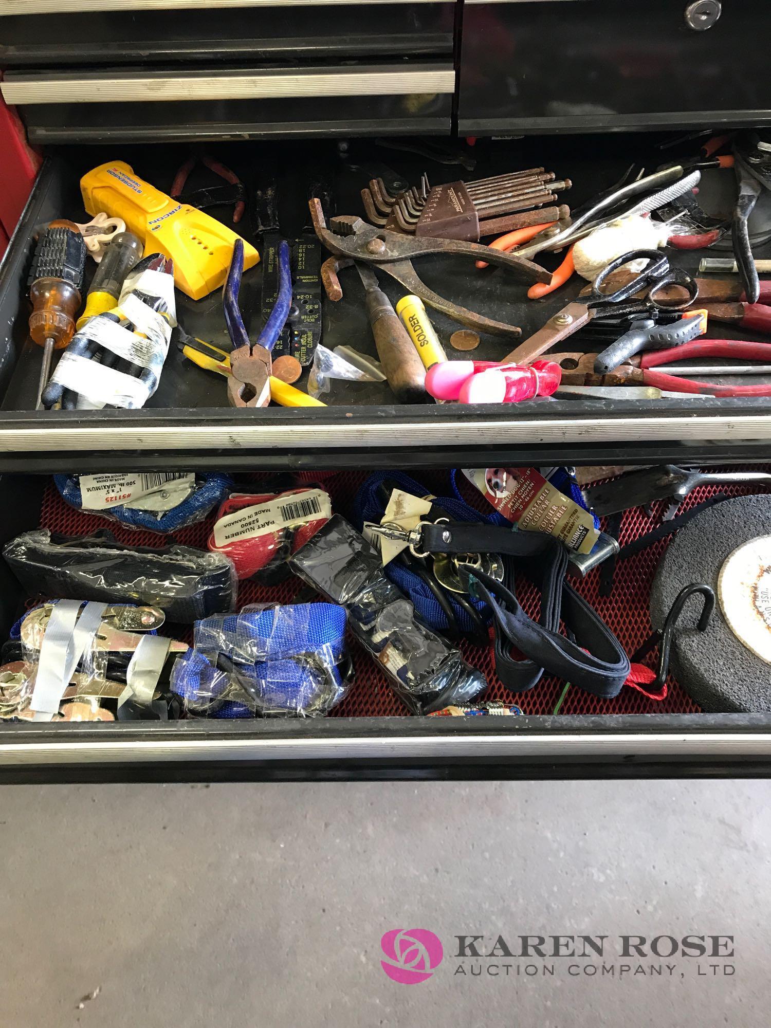 Craftsman & Montgomery Wards , Large rolling toolbox