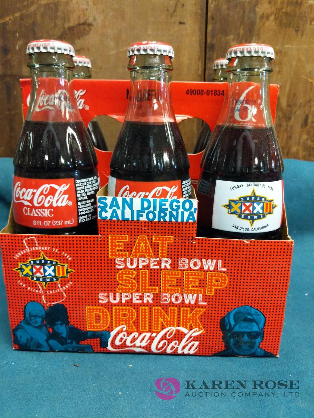 Super Bowl XXXII Collectible Coca Cola Bottles