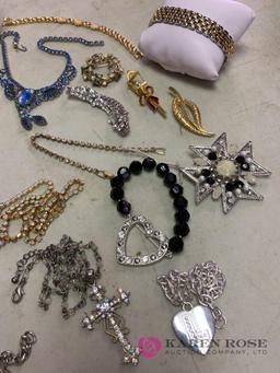 Assorted costume jewelry