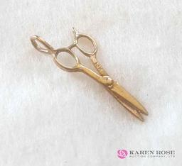 14-karat gold scissors charm