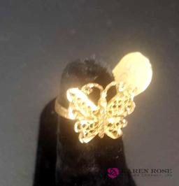 10-karat gold ring butterfly