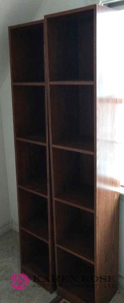 Two 60 inch by 12 inch tall bookcases