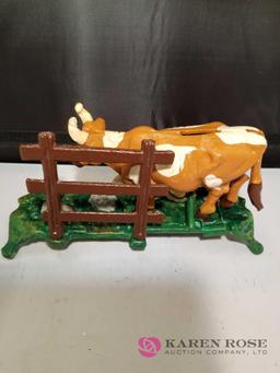 Milking Cow Cast Iron Mechanical Bank