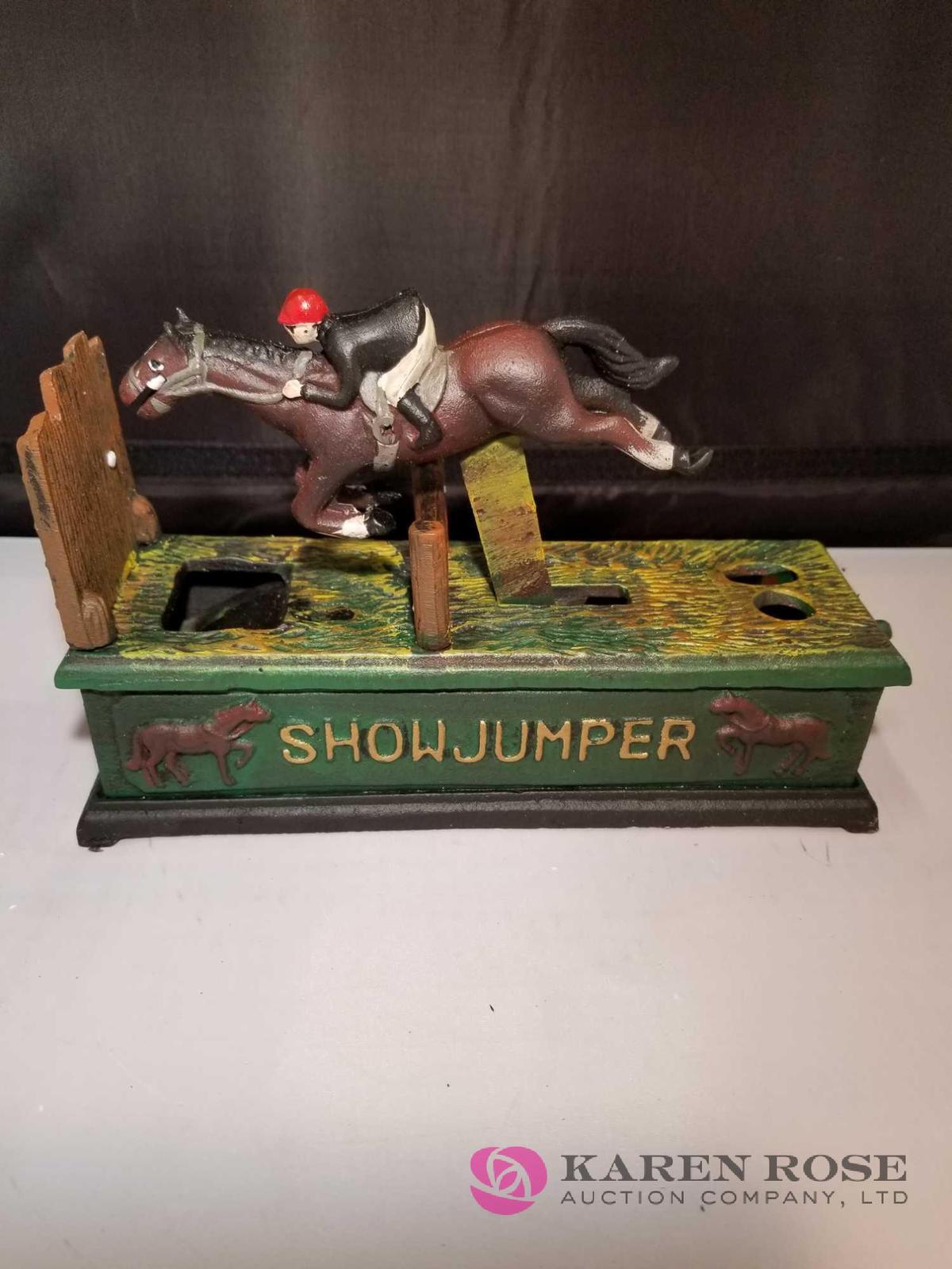 Showjumper Cast Iron Mechanical Bank