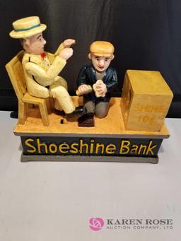Shoeshine Cast Iron Mechanical Bank