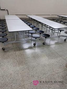 212 ft folding cafeteria tables with seats