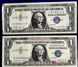 Four One Dollar Silver Certificates
