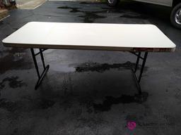 6 foot folding table with adjustable height