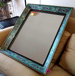 HOLLAND LOC, 37 inch by 31 inch framed mirror