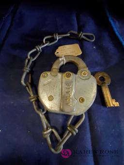 Penn Central Railroad Lock With Key