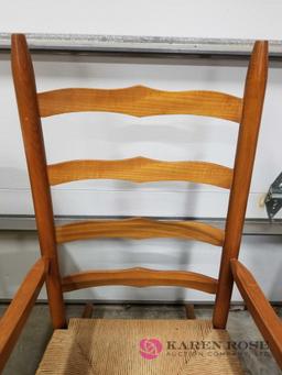 Rocker With Rattan Seat