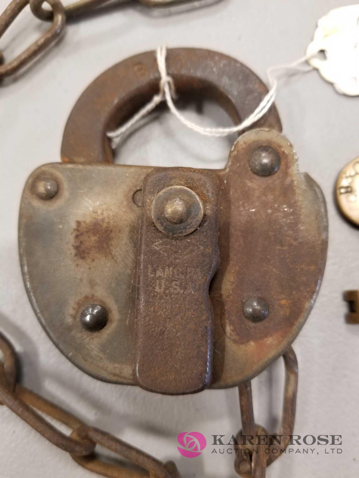 Vintage Chesapeake And Ohio Railroad Lock With Key