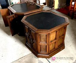 Vintage Magnavox stereo built into end table