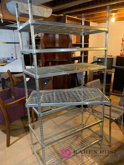 Large metal shelving unit