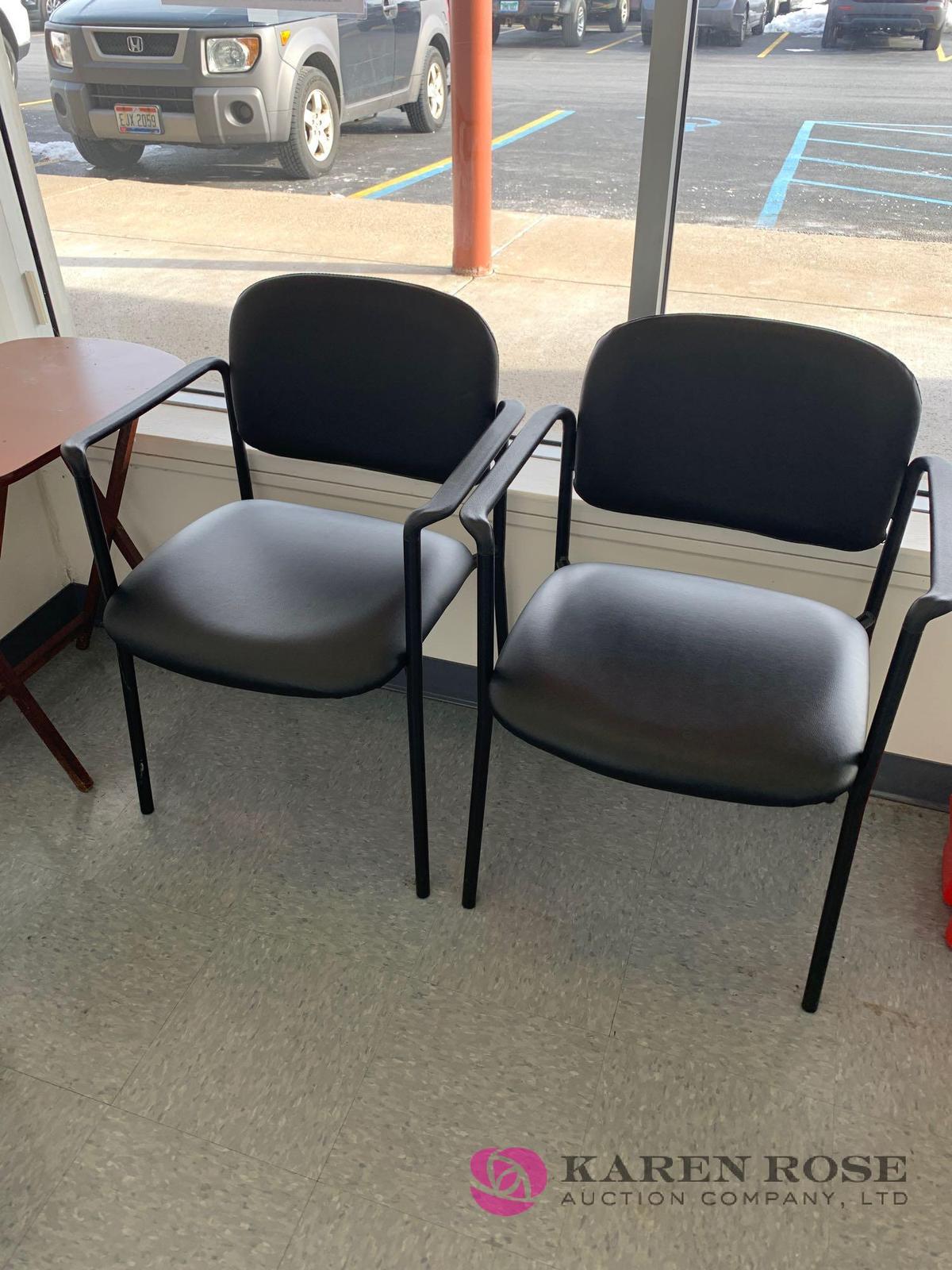 Two waiting room chairs