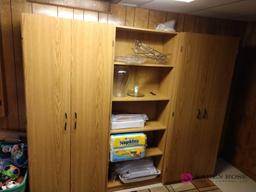 86 in wide 71 inch tall 3 cabinet set