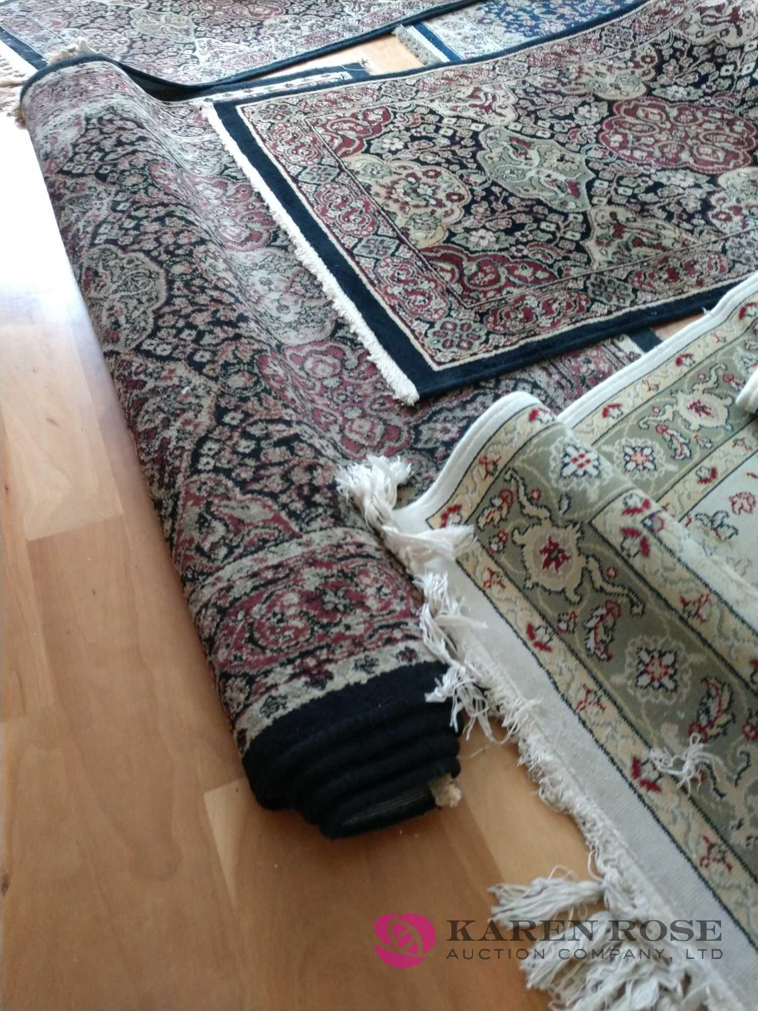 5 assorted runners and rugs