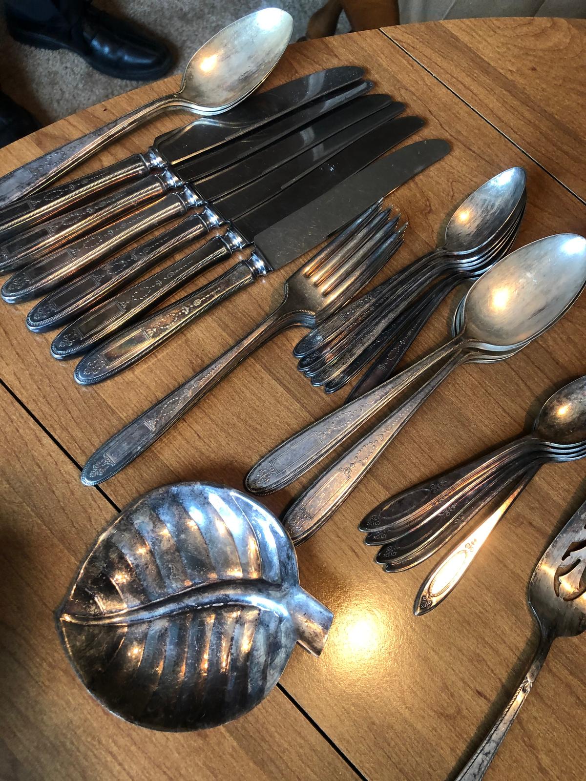 Huge lot of nice silver plate setting