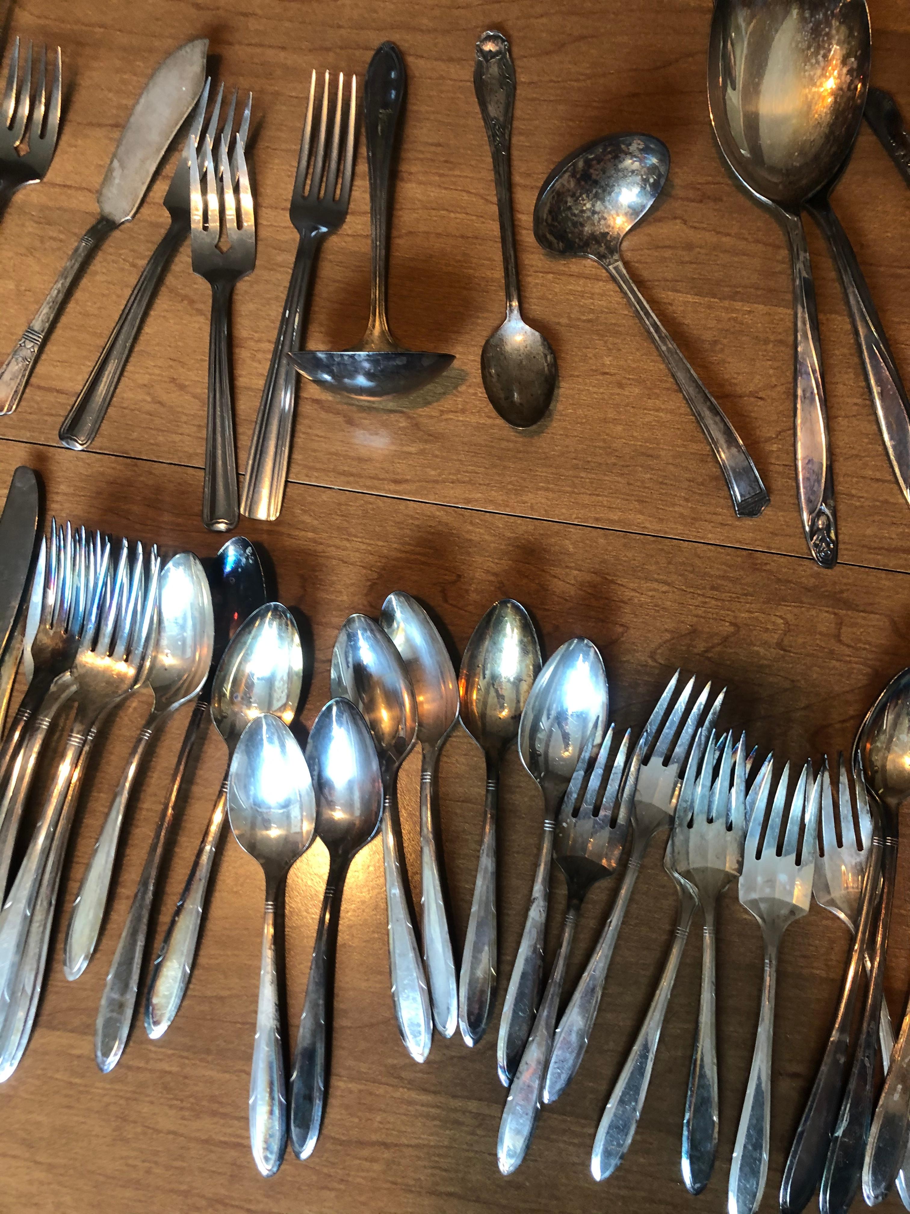 Huge lot of nice silver plate setting