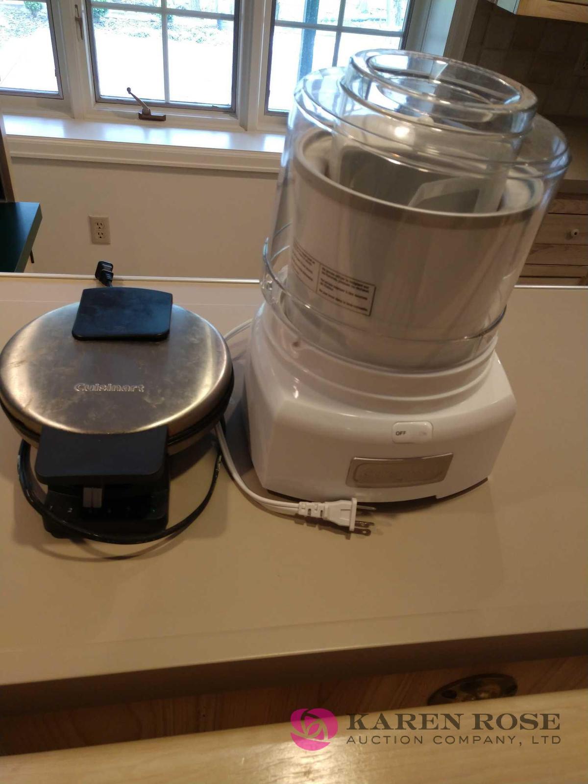 Cuisinart Ice Cream Maker  and waffle maker