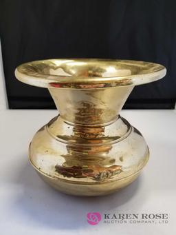 Vintage Gold Colored Spittoon