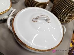 Vintage Gold-Rimmed Czechoslovakian China