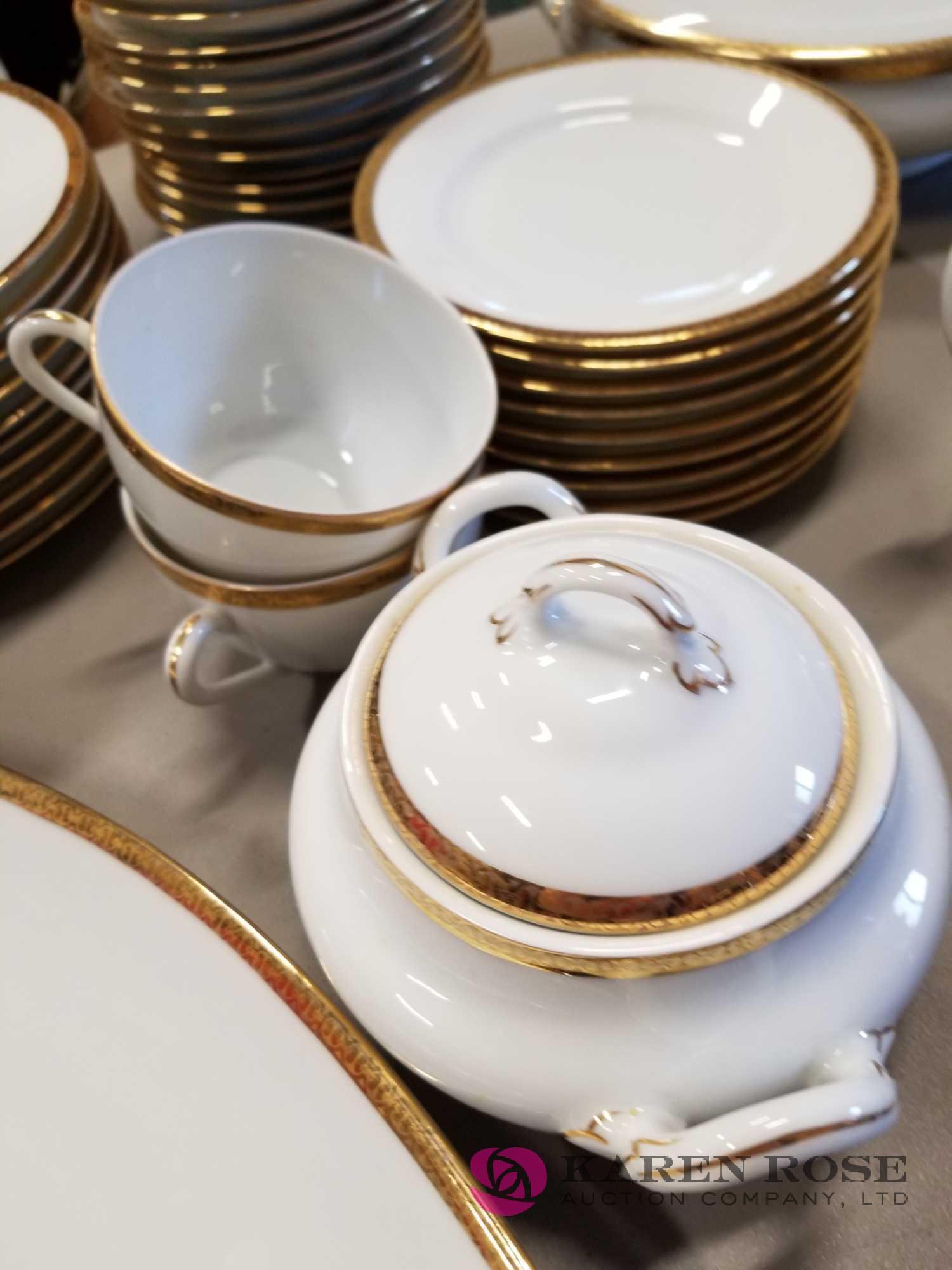 Vintage Gold-Rimmed Czechoslovakian China