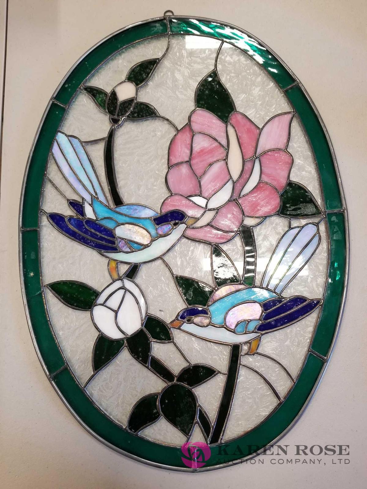 Oval Stained Glass