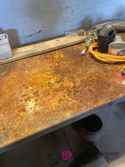 6 foot metal workbench with vice