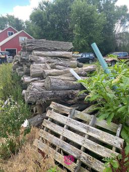 Large stack season camp firewood cut