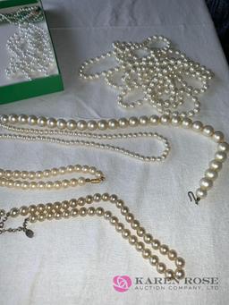 Beaded and pearl like necklaces