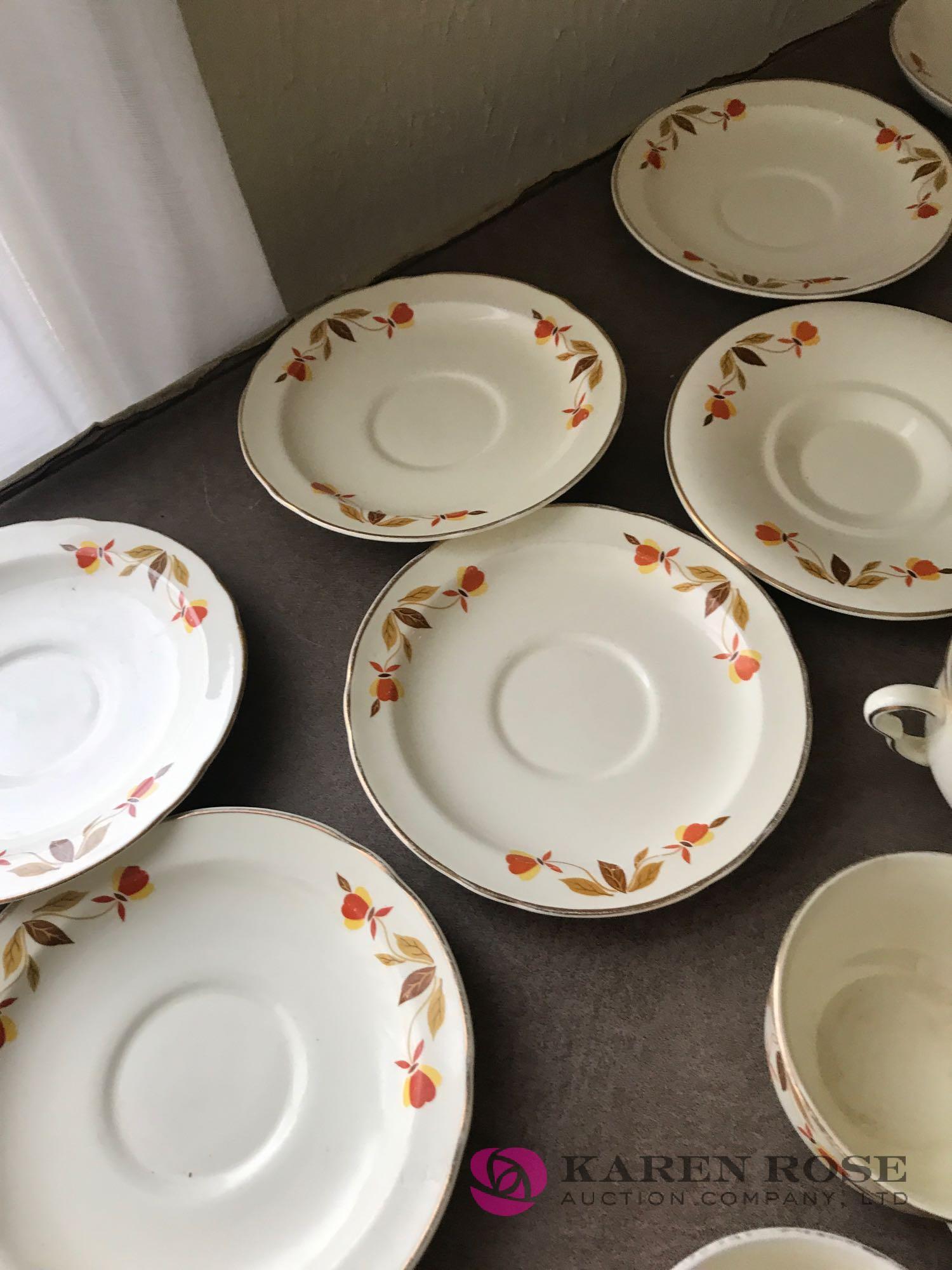 Hall Jewel Tea cups and saucers