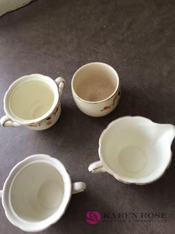 Hall Jewel Tea creamer & sugars and misc