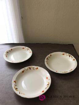 3- Hall Jewel Tea 8 1/4 soup bowls