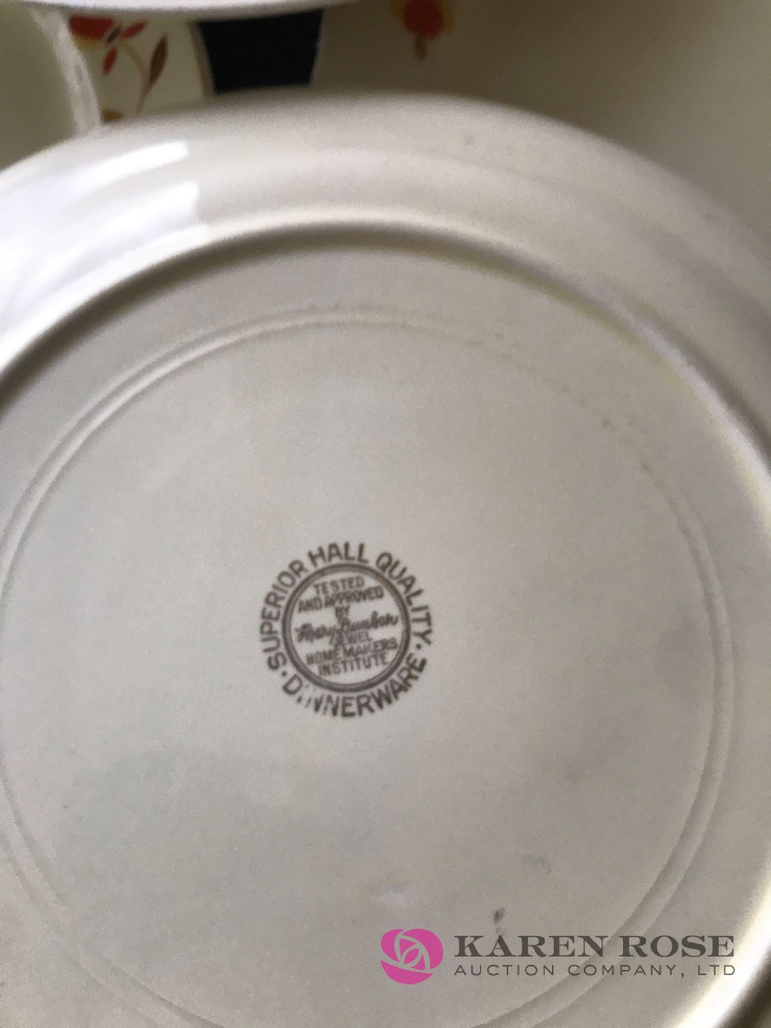 11 9 Halls Jewel Tea plates