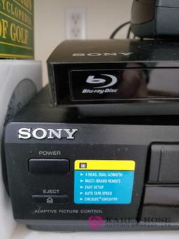 D - Blue Ray, DVD Player, and DVDs