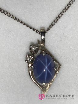 14 k Linde sapphire necklace