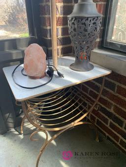 BP Lamp table and miscellaneous in sunroom