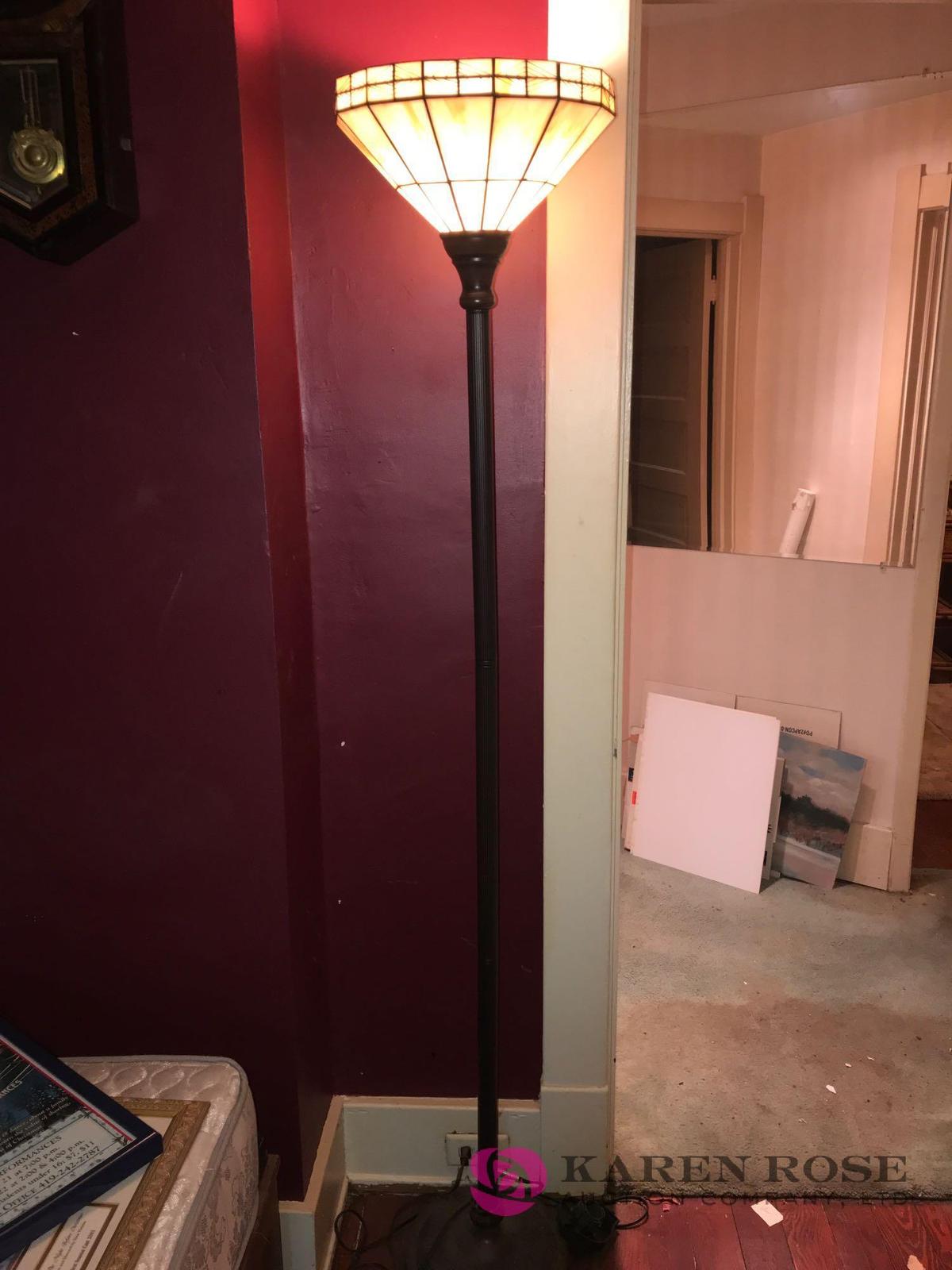 Plastic shade pole lamp