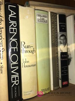Shelf of books John Lahr/Alec Guinness