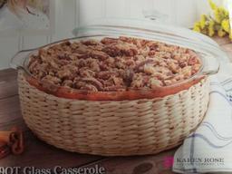 Dolly Parton Casserole Dish with Wicker Basket