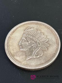 1 ounce silver .999 liberty Indianhead