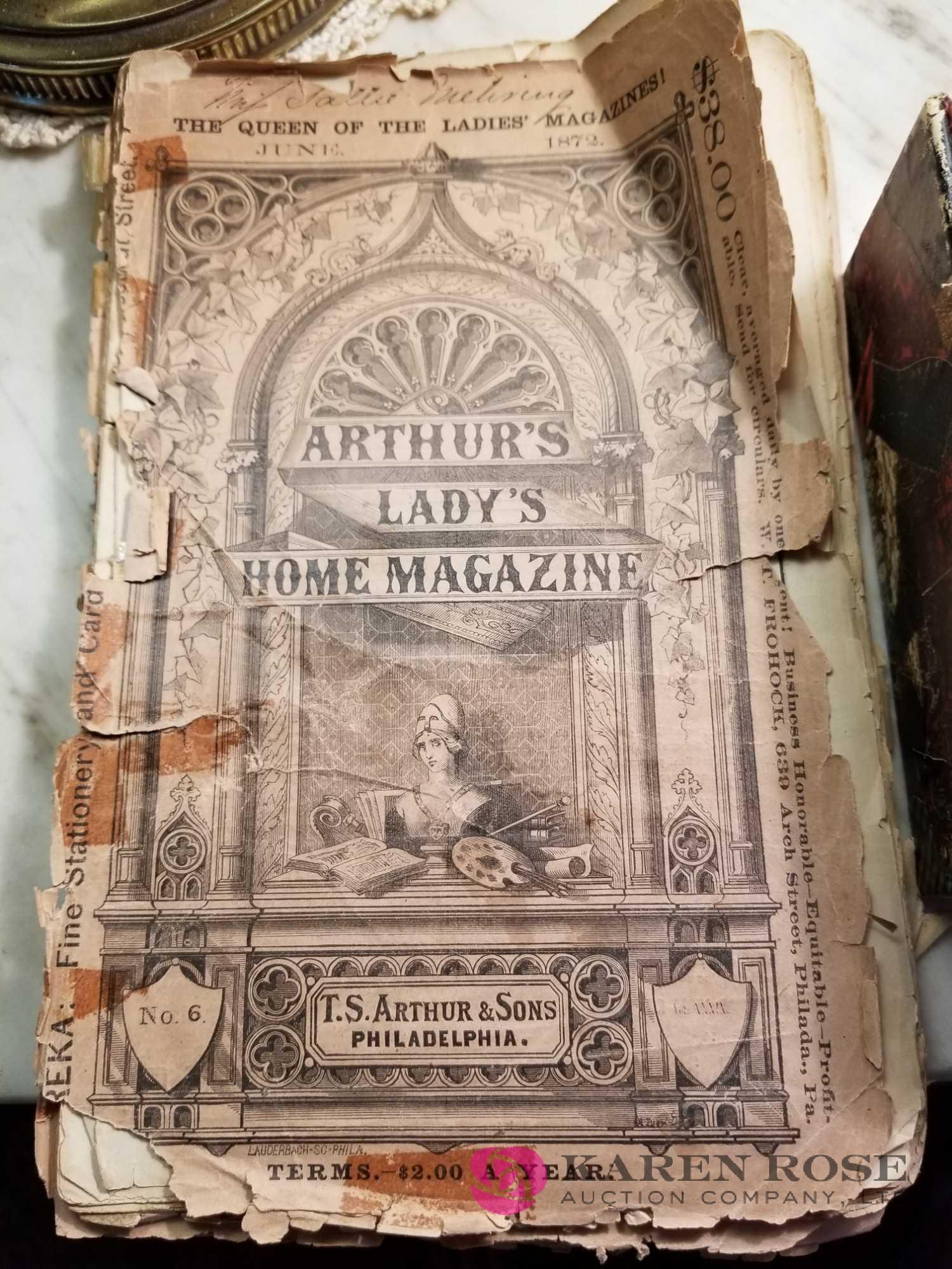 LR - Antique Magazine and Cigar Box