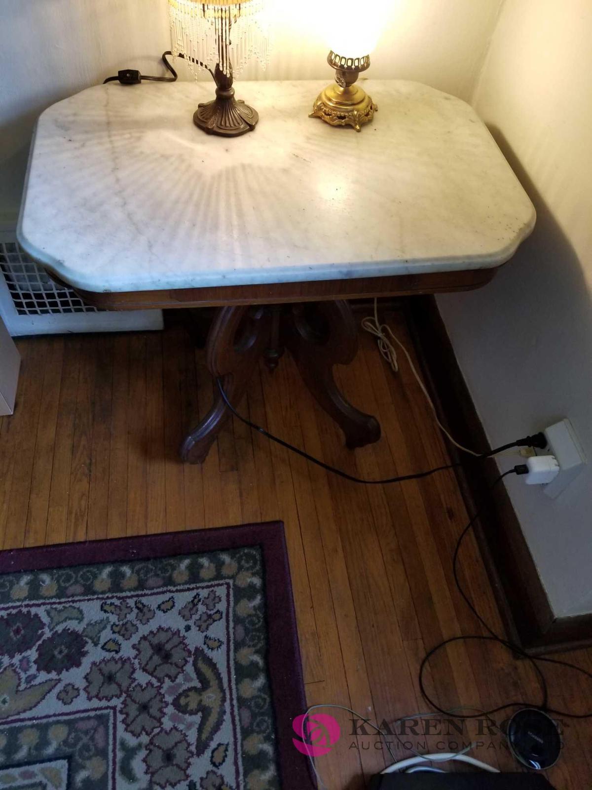 DR - Vintage Marble Top Table