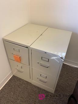 Two filing cabinets with keys room #1