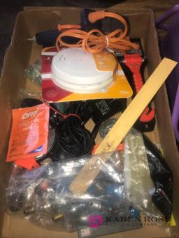 assorted tools/scissors/smoke detector