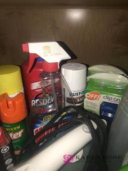 cleaning supplies/iron/off