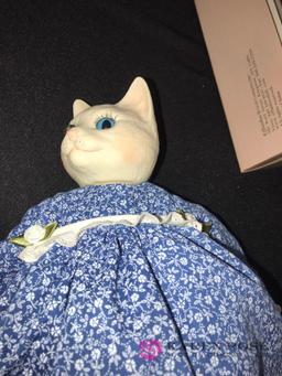 13 in Cat head/feet porcelain doll