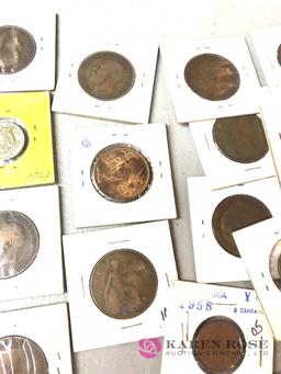 Assorted foreign coins